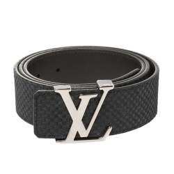Louis Vuitton Carbone Black Suede Mini Damier LV Initials Belt Sz 100 at  1stDibs  louis vuitton suede belt, black damier louis vuitton belt, black  checkered lv belt