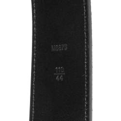 Pre Owned Louis Vuitton Black Mini Damier Suede Initiales Belt 110CM