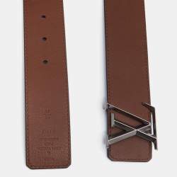 مملوكة مسبقًا Louis Vuitton Brown/Black Monogram Illusion Pyramid Reversible Belt 95CM