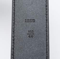 Pre Owned Louis Vuitton Navy Blue Mini Damier Suede LV Initiales Belt 110CM