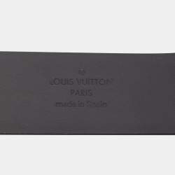 Pre Owned Louis Vuitton Black Leather Neogram Belt 85CM