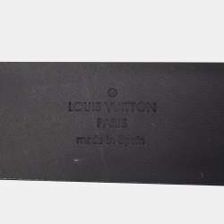 Pre Owned Louis Vuitton Black Leather Neogram Belt 90CM