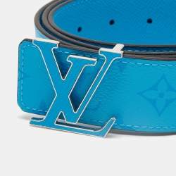Louis Vuitton Blue Lagoon Monogram Canvas LV Initiales Reversible Belt 100CM