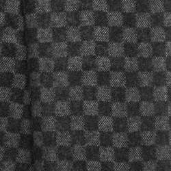 Louis Vuitton Graphite Damier Map Wool & Alpaca Scarf