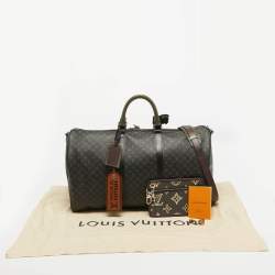 Louis Vuitton Monogram Eclipse Canvas Patchwork Keepall Bandouliere 50 Bag