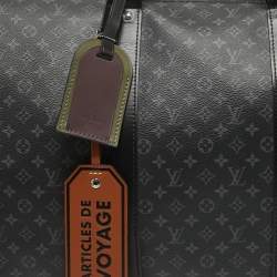 Louis Vuitton Monogram Eclipse Canvas Patchwork Keepall Bandouliere 50 Bag