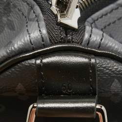 مملوكة مسبقًا Louis Vuitton Monogram Eclipse and Reverse Canvas Keepall Bandouliere 50 Bag