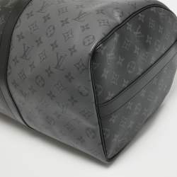 مملوكة مسبقًا Louis Vuitton Monogram Eclipse and Reverse Canvas Keepall Bandouliere 50 Bag