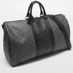 مملوكة مسبقًا Louis Vuitton Monogram Eclipse and Reverse Canvas Keepall Bandouliere 50 Bag