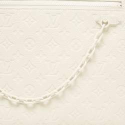 Louis Vuitton White Monogram Taurillon Leather Solar Ray A4 Pouch