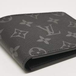 Pre Owned Louis Vuitton Monogram Eclipse Canvas Slender Wallet
