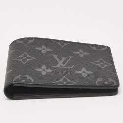 Pre Owned Louis Vuitton Monogram Eclipse Canvas Slender Wallet
