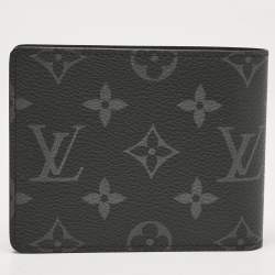 Pre Owned Louis Vuitton Monogram Eclipse Canvas Slender Wallet