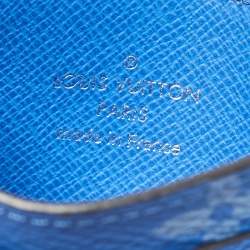 Louis Vuitton Agave Blue Taigarama Canvas Double Card Holder