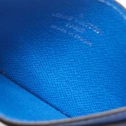 Louis Vuitton Agave Blue Taigarama Canvas Double Card Holder