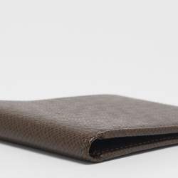 Pre Owned Louis Vuitton Grizzli Taiga Leather Porte-Billets 3 Card Bifold Wallet