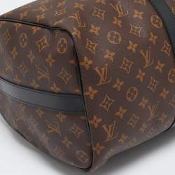 Louis Vuitton Black Monogram Canvas Keepall Bandouliere 45 Bag