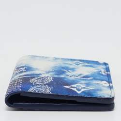 Louis Vuitton Blue Monogram Bandana Leather Pocket Organizer