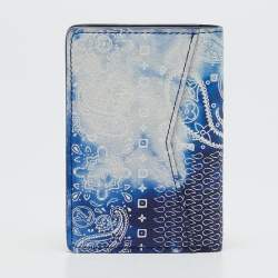 Louis Vuitton Blue Monogram Bandana Leather Pocket Organizer