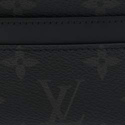 Pre Owned Louis Vuitton Monogram Eclipse Canvas Double Card Holder