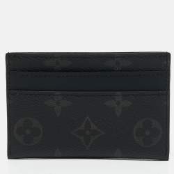Pre Owned Louis Vuitton Monogram Eclipse Canvas Double Card Holder