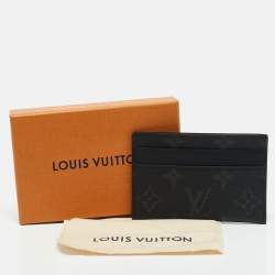 Pre Owned Louis Vuitton Monogram Eclipse Canvas Double Card Holder