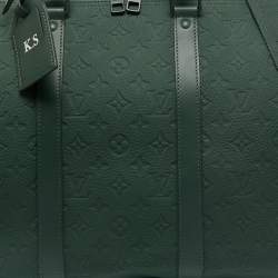 Louis Vuitton Dark Green Monogrami Taurillon Leather Keepall Bandouliere 50 Bag