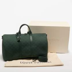 Louis Vuitton Dark Green Monogrami Taurillon Leather Keepall Bandouliere 50 Bag