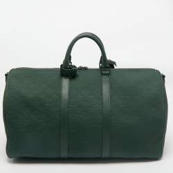 Louis Vuitton Dark Green Monogrami Taurillon Leather Keepall Bandouliere 50 Bag