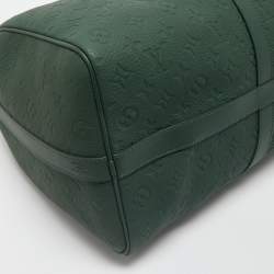 Louis Vuitton Dark Green Monogrami Taurillon Leather Keepall Bandouliere 50 Bag