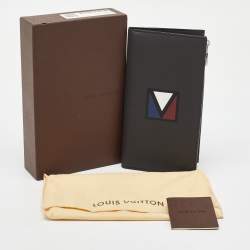 Louis Vuitton Black Leather America's Cup E-Zip Long Wallet