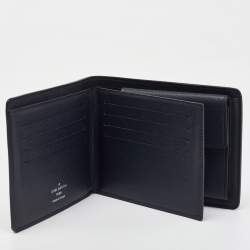 Louis Vuitton Navy Blue Leather Multiple Bifold Wallet