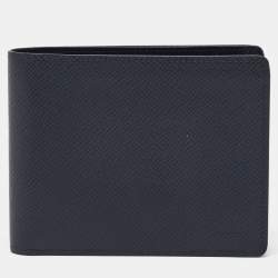 Louis Vuitton Navy Blue Leather Multiple Bifold Wallet