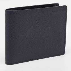 Louis Vuitton Navy Blue Leather Multiple Bifold Wallet