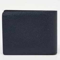 Louis Vuitton Navy Blue Leather Multiple Bifold Wallet