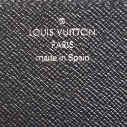Pre Owned Louis Vuitton Black Taiga Leather Business Card Holder