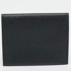 Pre Owned Louis Vuitton Black Taiga Leather Business Card Holder