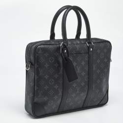 Pre Owned Louis Vuitton Monogram Eclipse Canvas Porte Documents Voyage PM Bag