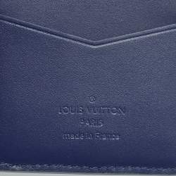 Pre Owned Louis Vuitton Blue Monogram Bandana Leather Pocket Organizer