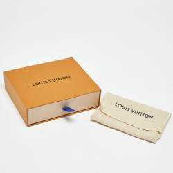 Pre Owned Louis Vuitton Blue Monogram Bandana Leather Pocket Organizer