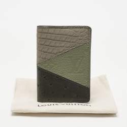 Pre Owned Louis Vuitton Multicolor Crocodile and Ostrich Pocket Organizer