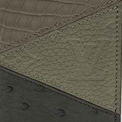 Pre Owned Louis Vuitton Multicolor Crocodile and Ostrich Pocket Organizer