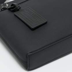 Pre Owned Louis Vuitton Black Leather Aerogram Takeoff Pouch