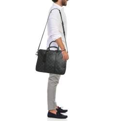 Pre Owned Louis Vuitton Monogram Eclipse Canvas Porte Documents Voyage PM Bag