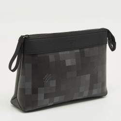 Pre Owned Louis Vuitton Black Damoflage Canvas Pochette Voyage Souple