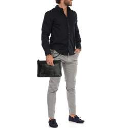 Pre Owned Louis Vuitton Black Damoflage Canvas Pochette Voyage Souple