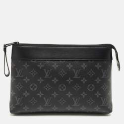 Pre Owned Louis Vuitton Monogram Eclipse Canvas Pochette Voyage Souple