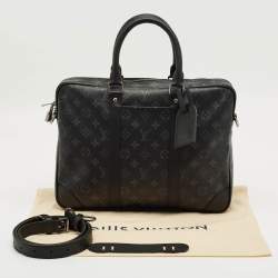 Pre Owned Louis Vuitton Monogram Eclipse Canvas Porte Documents Voyage PM Bag
