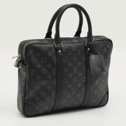 Pre Owned Louis Vuitton Monogram Eclipse Canvas Porte Documents Voyage PM Bag