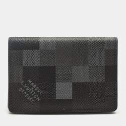 Pre Owned Louis Vuitton Black Damoflage Canvas Pocket Organizer